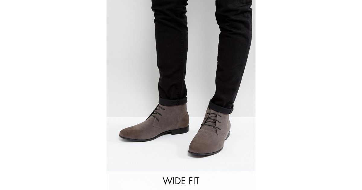 wide fit mens chukka boots