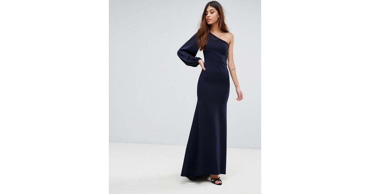 off shoulder fishtail maxi dress