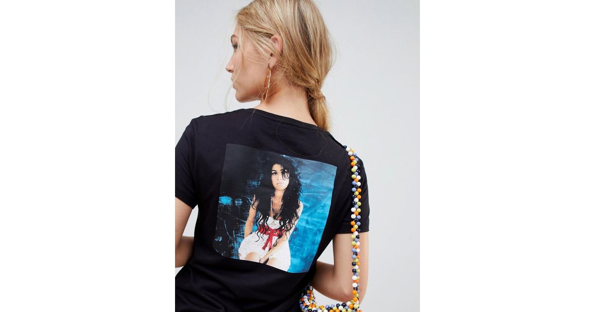 Camiseta con diseo de Amy Winehouse de Stradivarius de color Negro | Lyst