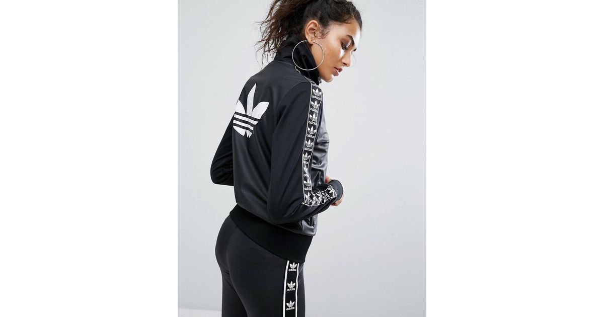 womens adidas tape tracksuit