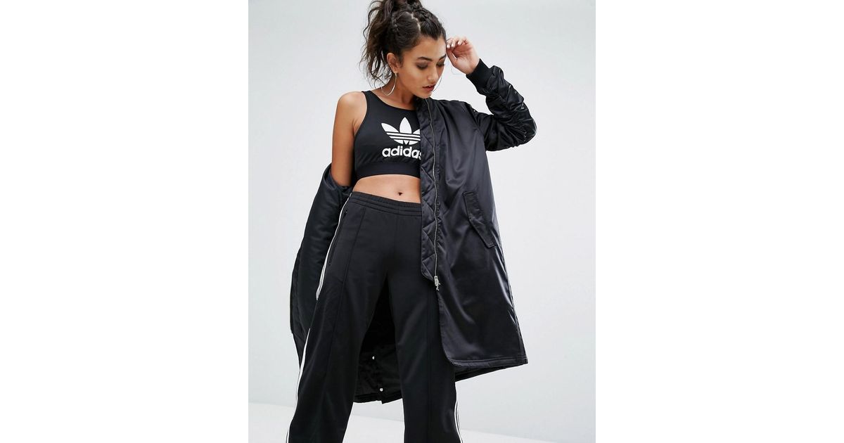 adidas longline bomber jacket