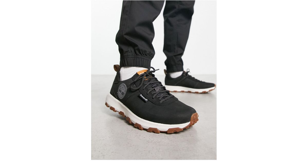 Winsor trail - baskets basses en cuir nubuck - noir Timberland pour