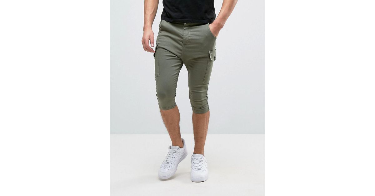skinny cargo shorts