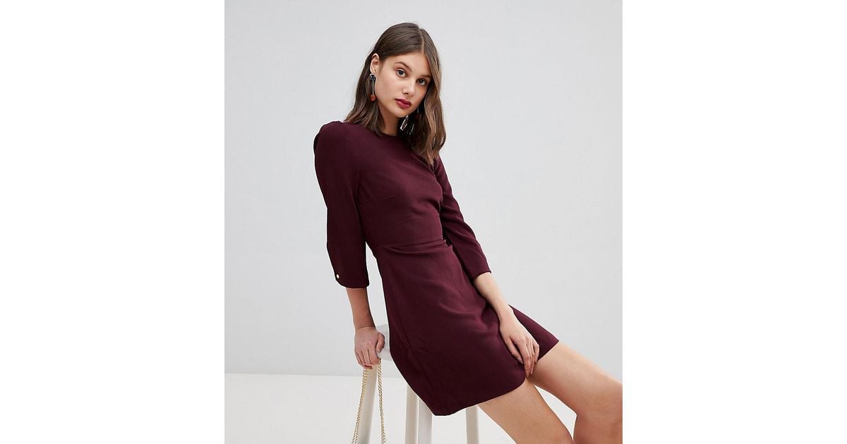 warehouse plum dress