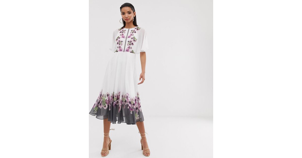 Begoni Robe longue imprime fleuri Ted Baker Lyst