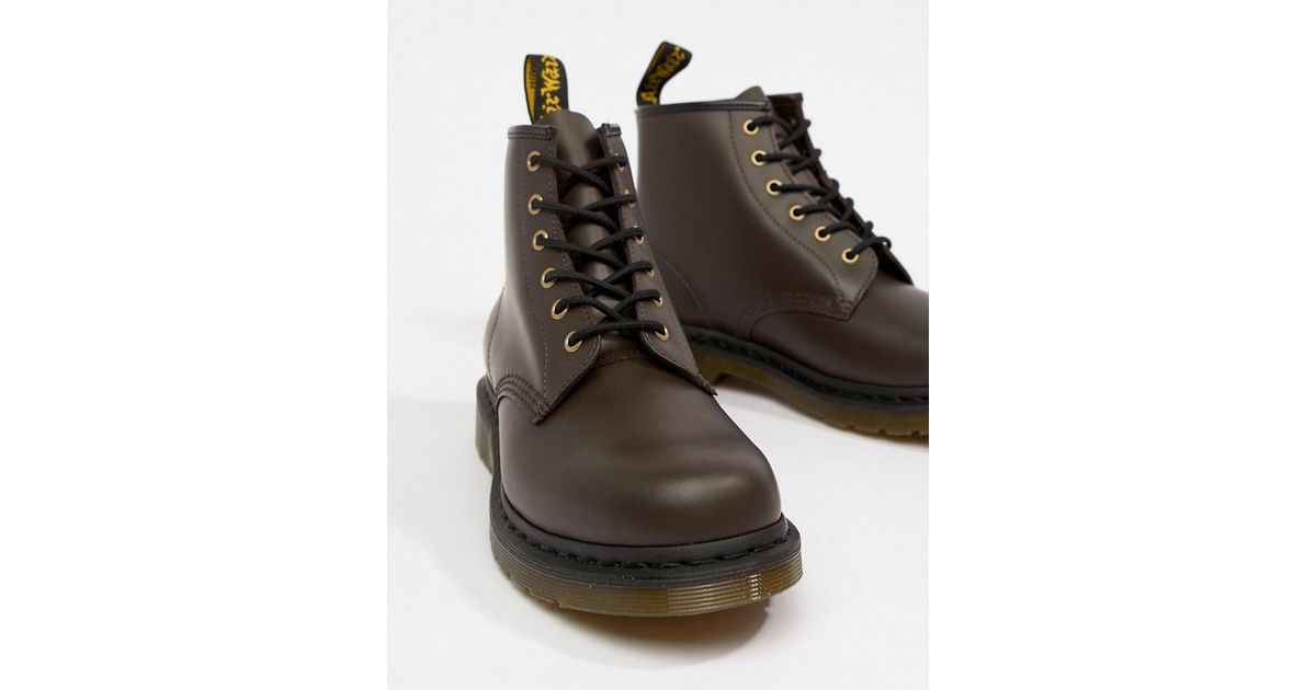 Botas con 6 ojales en chocolate 101 de Dr. Martens de hombre de color  Marrón | Lyst