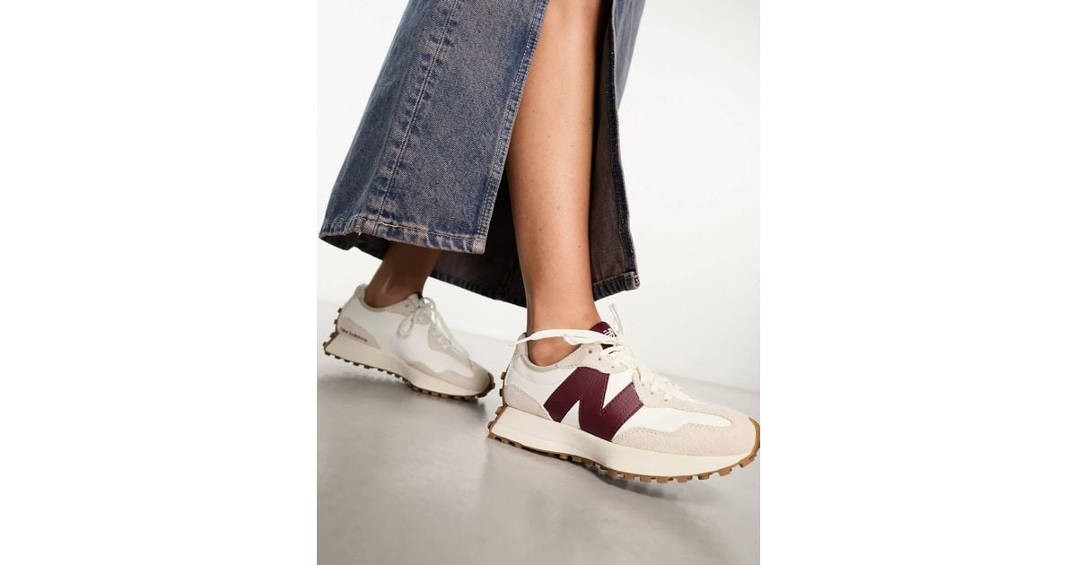 327 baskets cassé et bordeaux New Balance en coloris Blanc Lyst