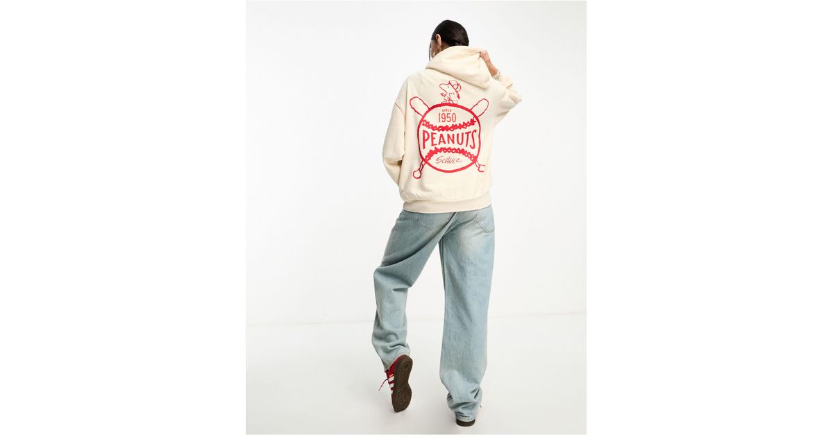 Cotton On Cotton On Relaxed Zip Through Hoodie With Snoopy Retro 