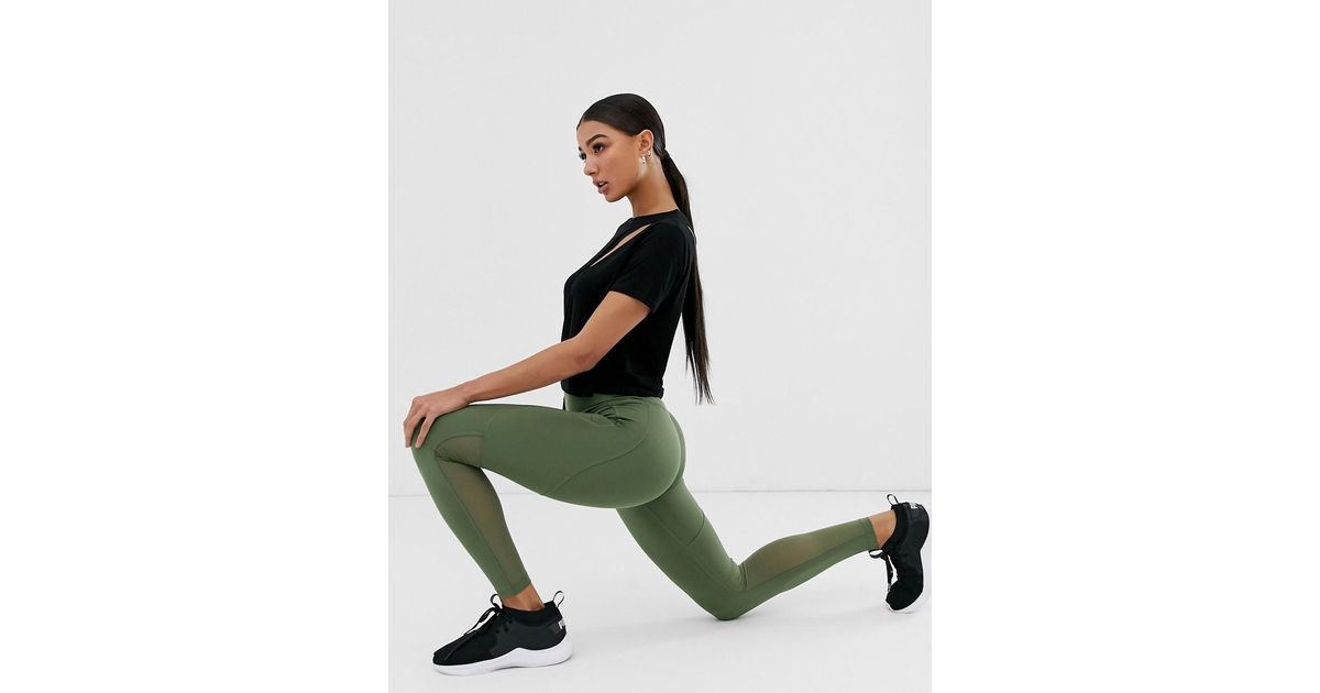 green gym leggings