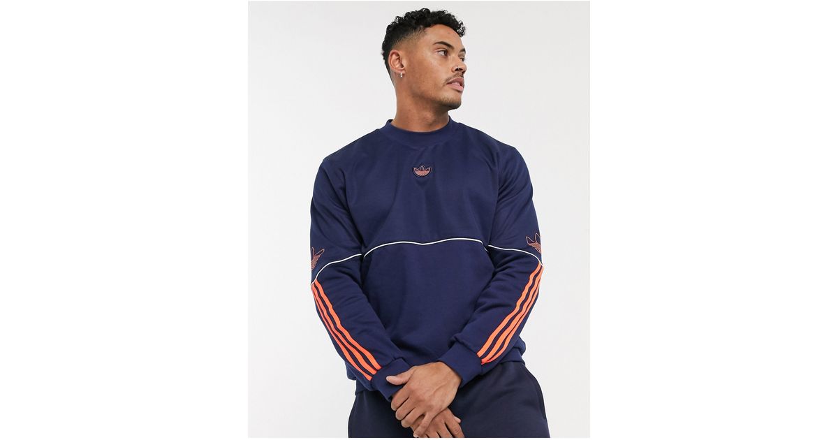 blue embroidered moletom com capuz