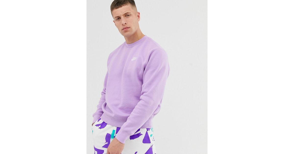 nike club fleece hoodie lavender