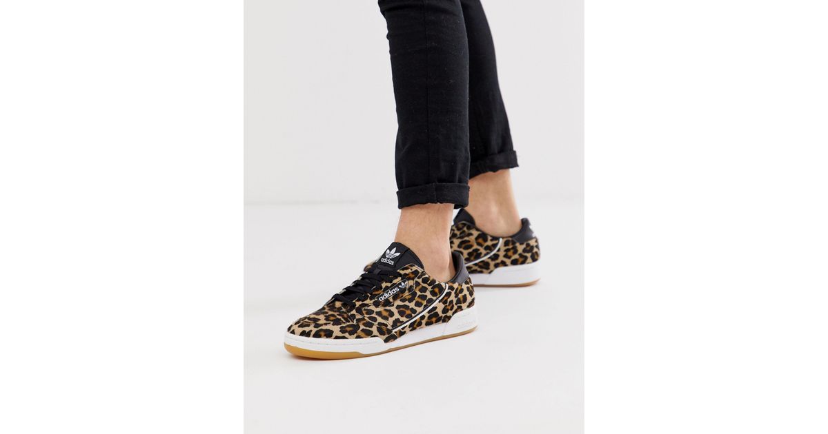 adidas Originals Continental 80s Trainers Leopard Print Pony Skin in Brown  for Men | Lyst UK