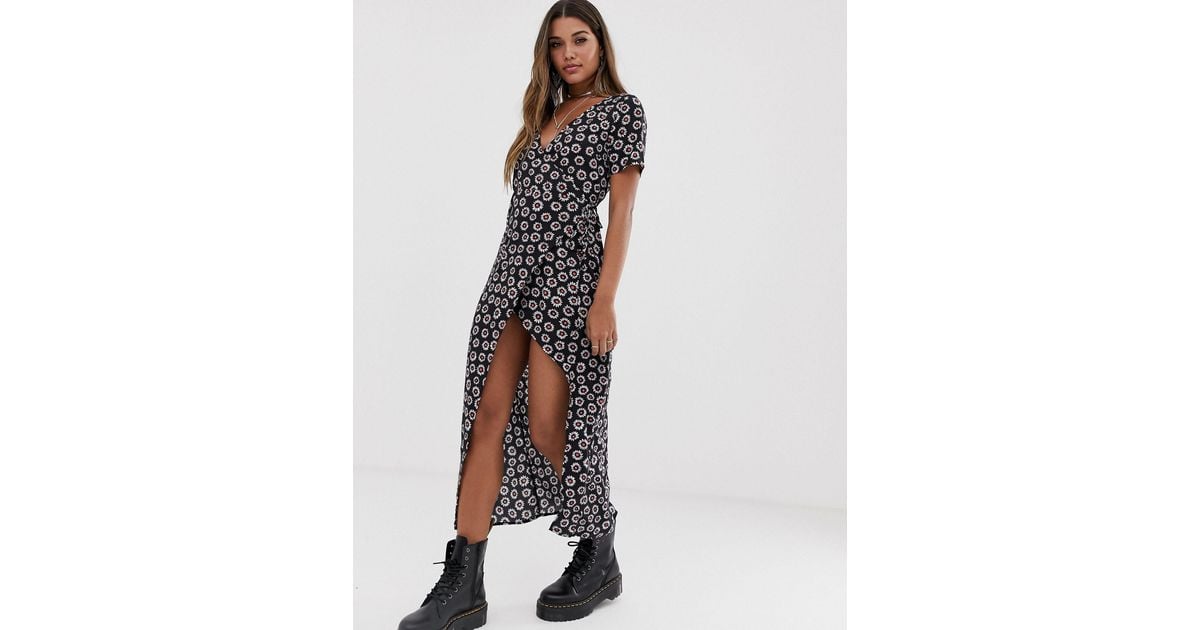 midi thigh split dress