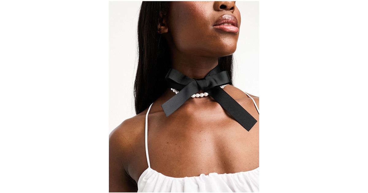 Multi Tie Bow Choker Necklace