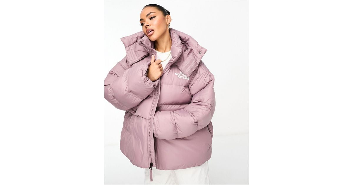 The North Face Acamarachi Oversized Puffer Jacket in Pink Lyst UK