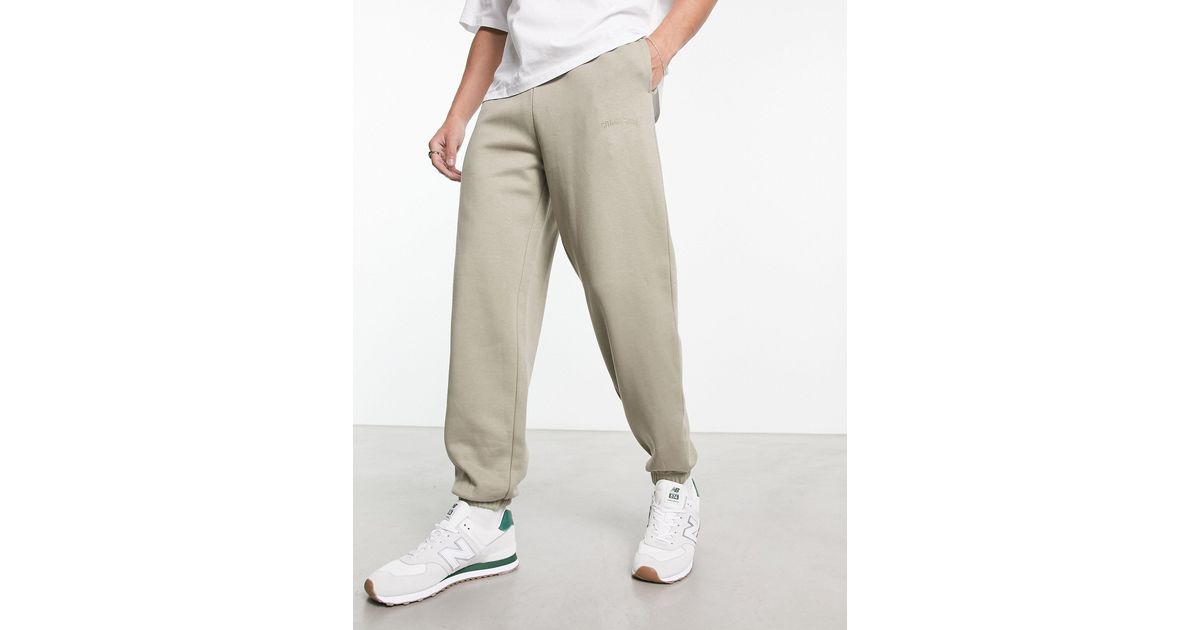 Collusion jogger With Embroidered Logo in Natural for Men | Lyst