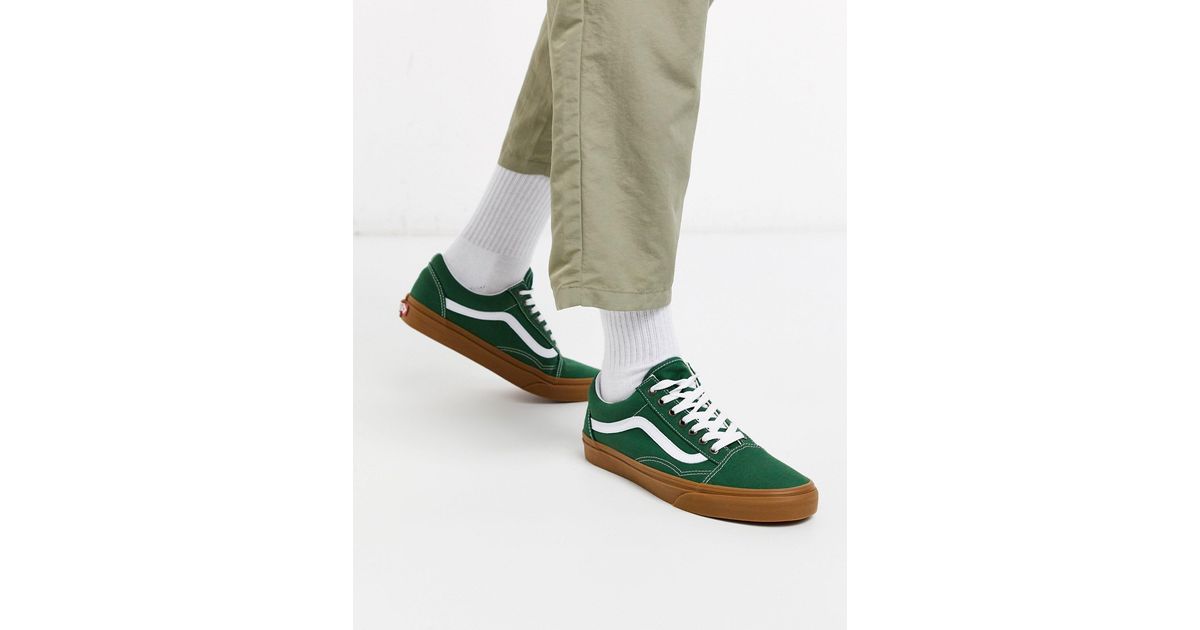 Vans Canvas Old Skool - Sneakers Met Rubberen Zool in het Groen voor heren  - Lyst