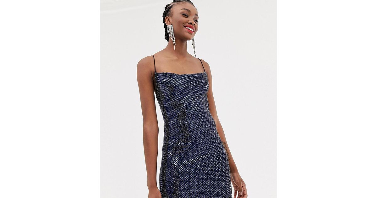shimmer slip dress