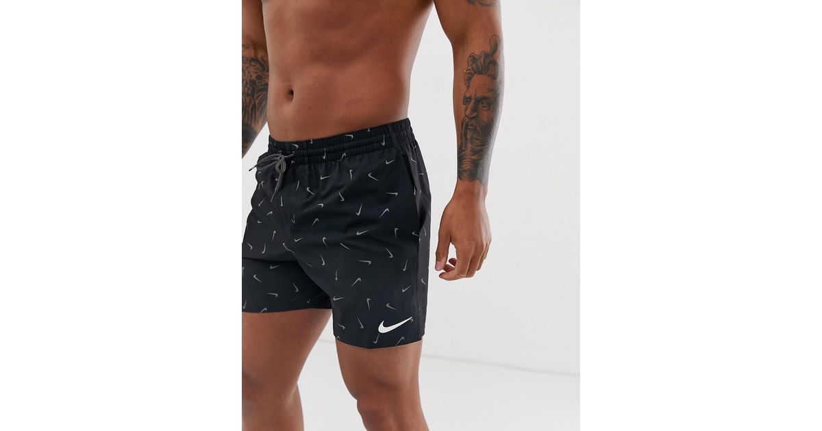 nike swimming swoosh print lap short