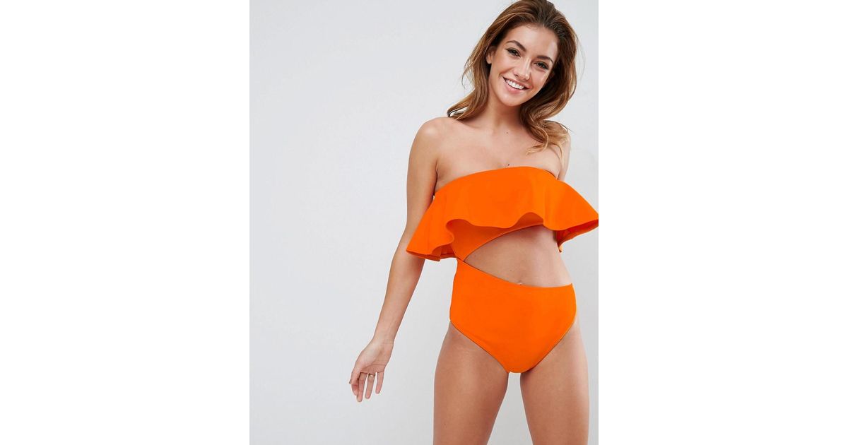 asos orange swimsuit
