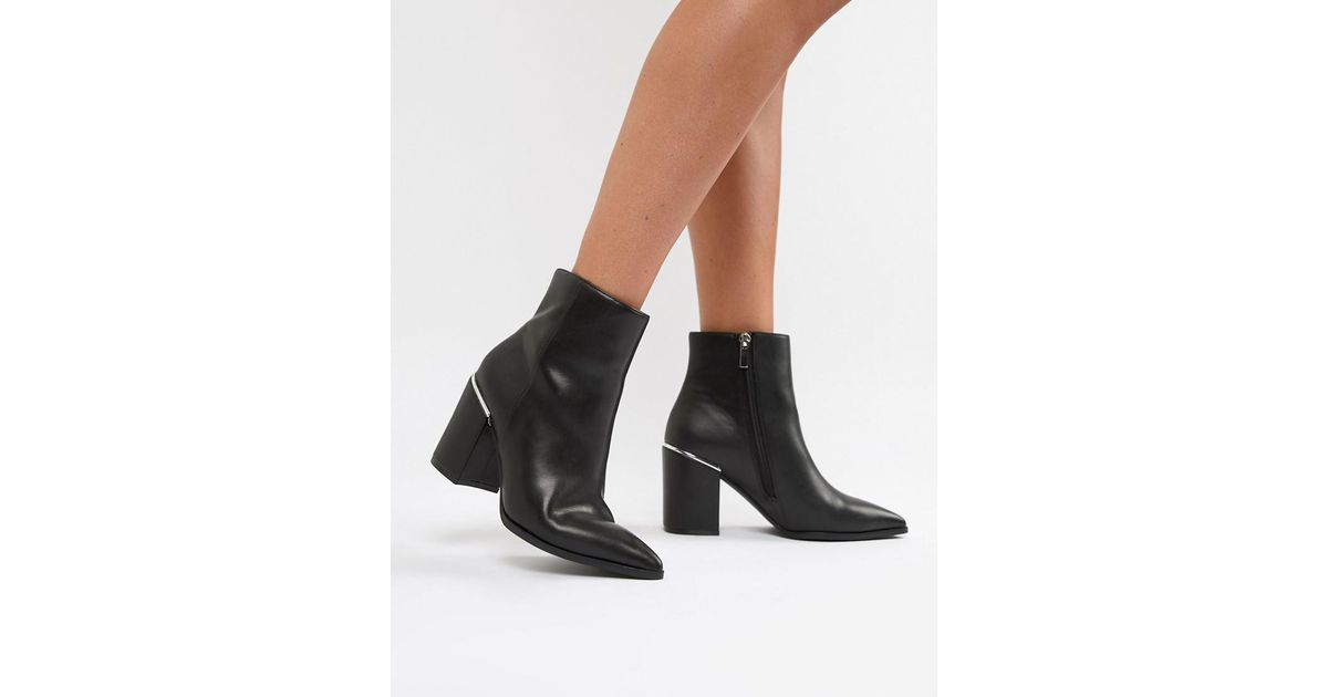 ASOS Denim Ebele Pointed Ankle Boots in 