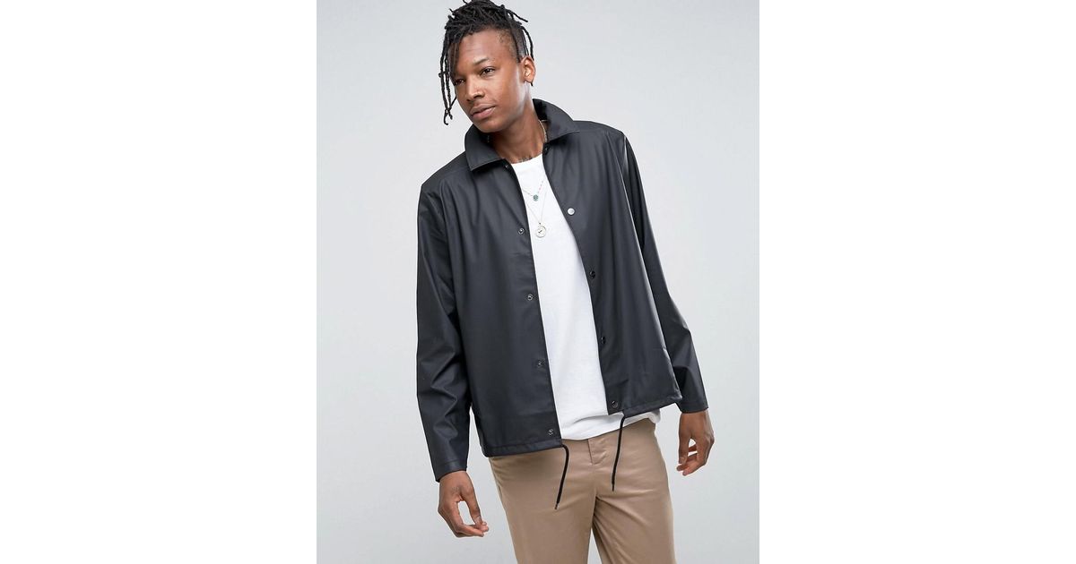 rains coach jacket black