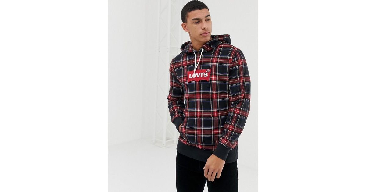 levi's plaid hoodie
