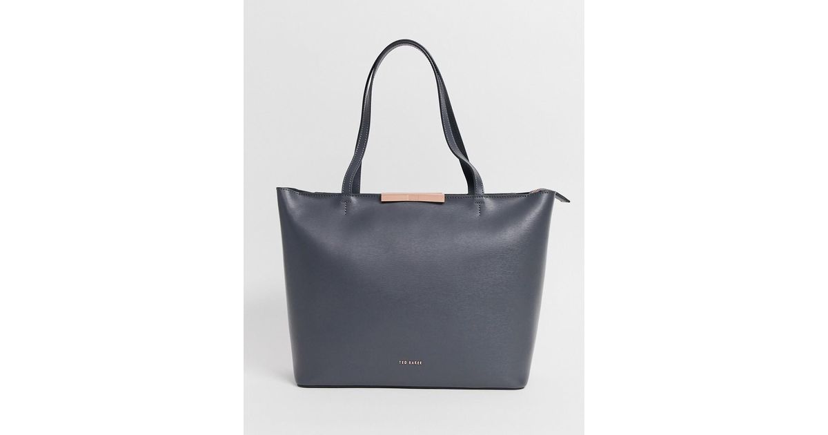 ted baker jackki black leather shopper bag