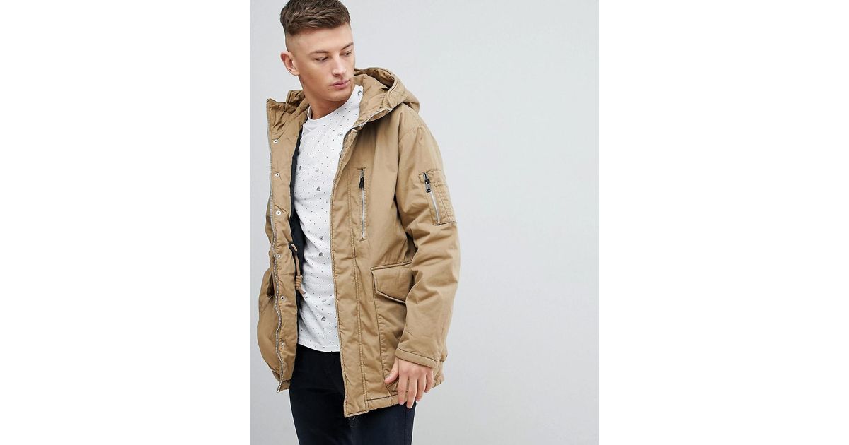 tan parka jacket mens