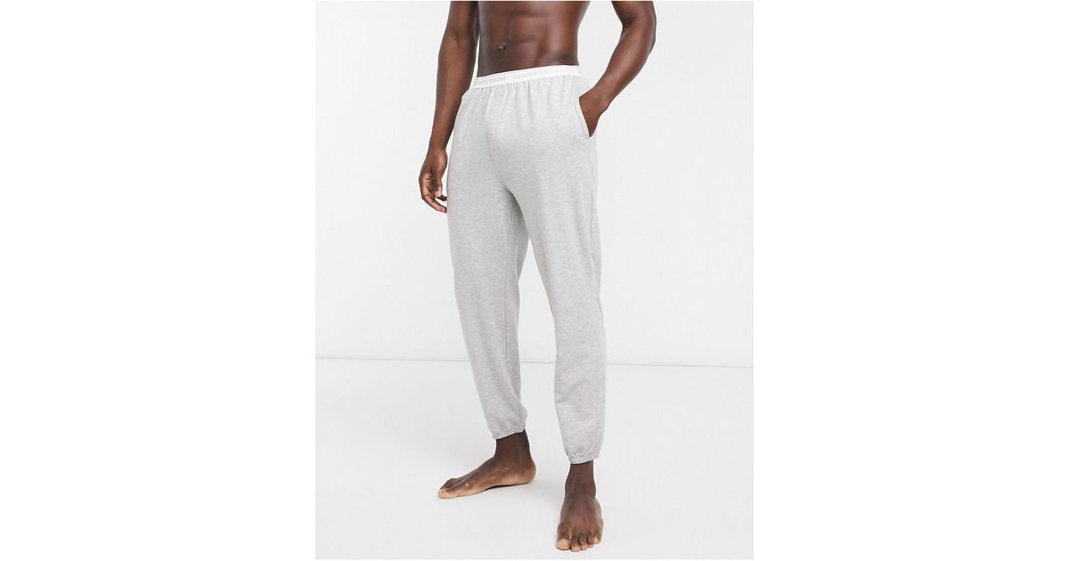 calvin klein logo waistband jogger in grey