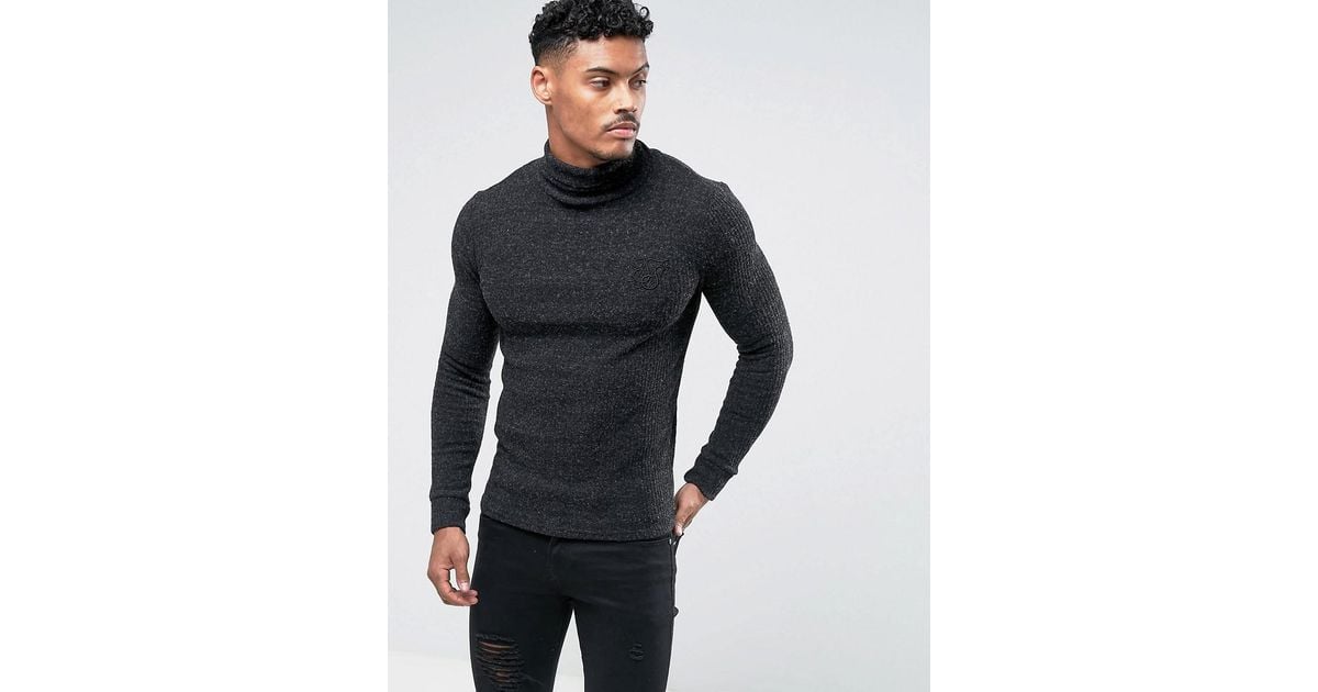 siksilk roll neck jumper
