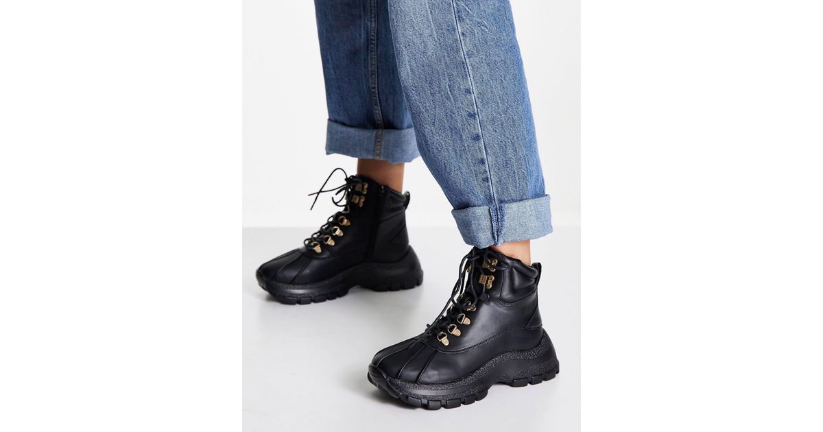 asos-adjective-sporty-hiker-boots-in-black-lyst