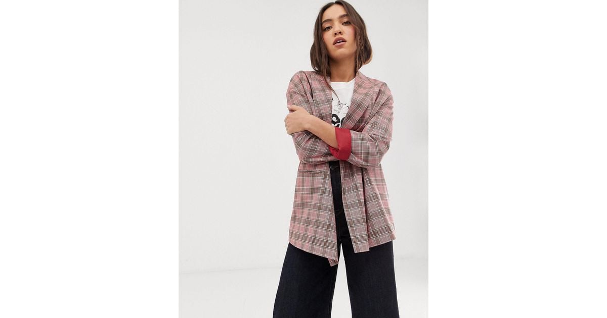 Stradivarius blazer pink discount