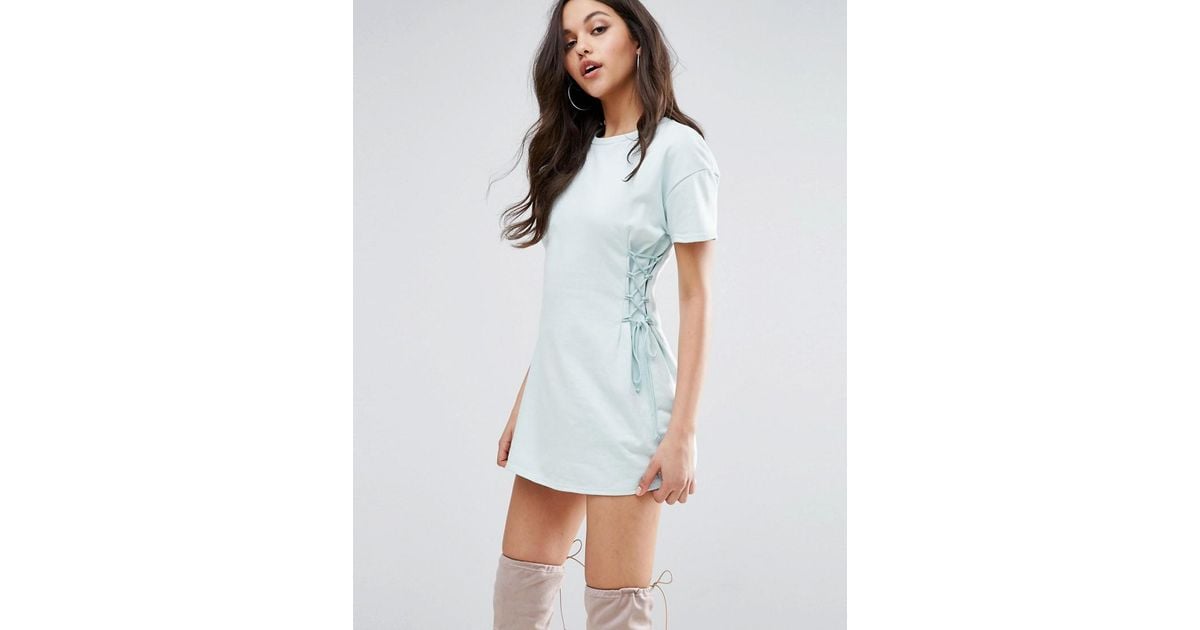 lace up jumper dress