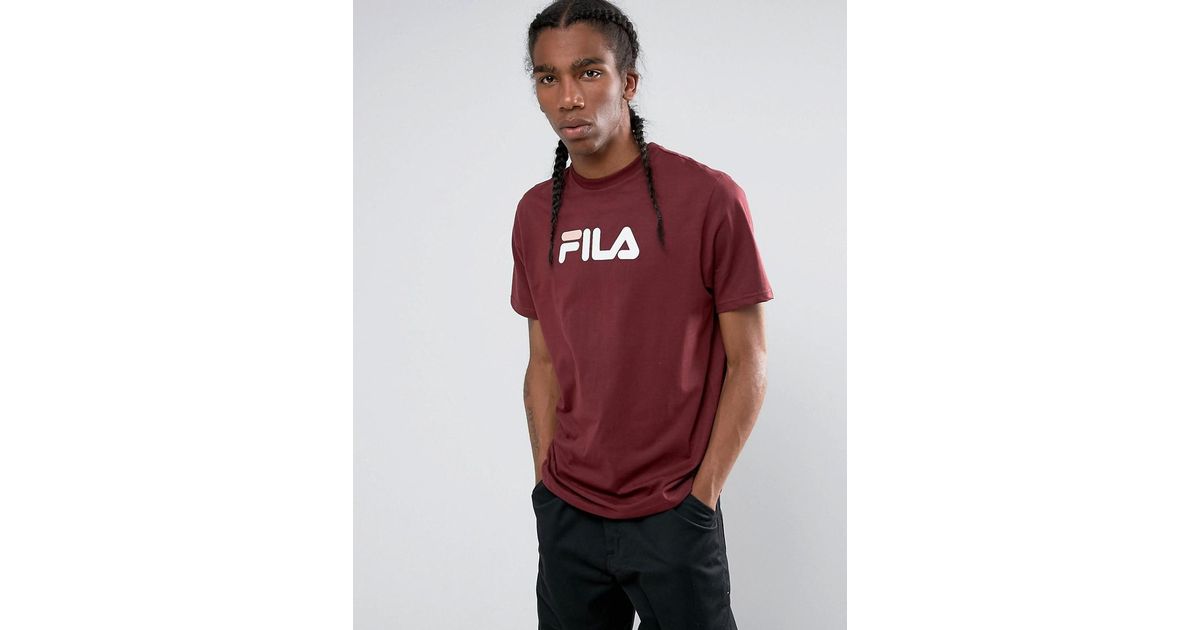 burgundy fila shirt
