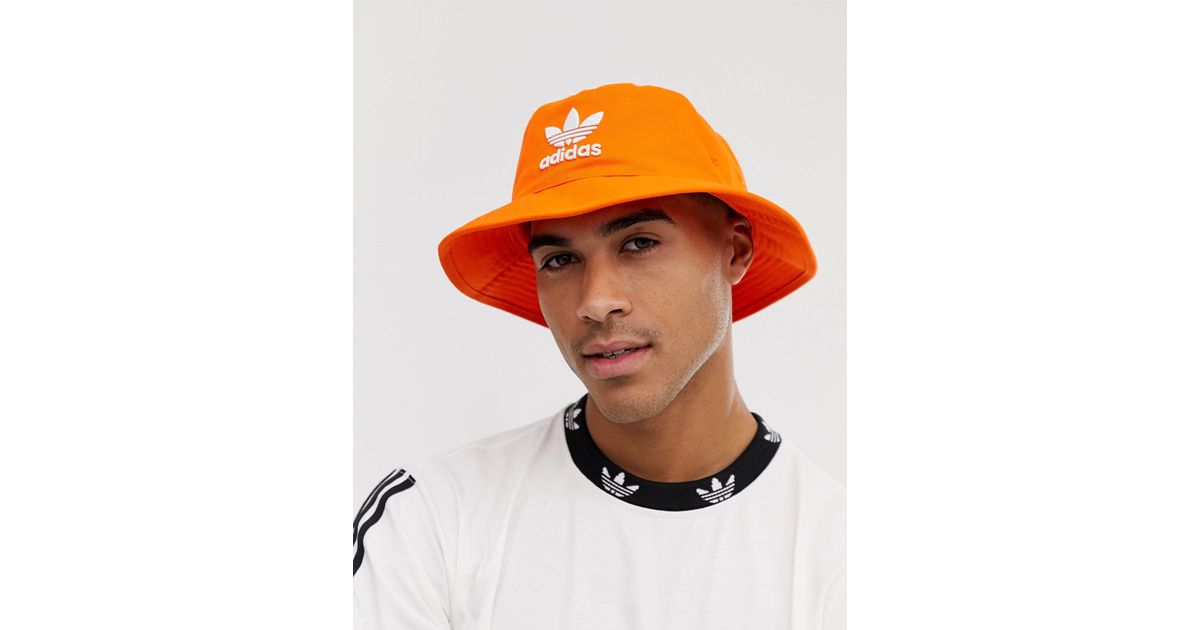 adidas Originals – anglerhut mit logo in Orange für Herren | Lyst DE