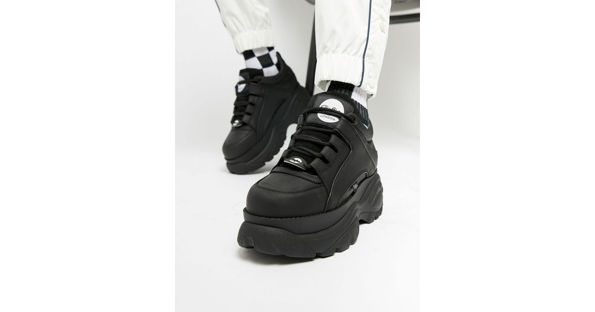 Buffalo classic chunky sole trainers in black deals