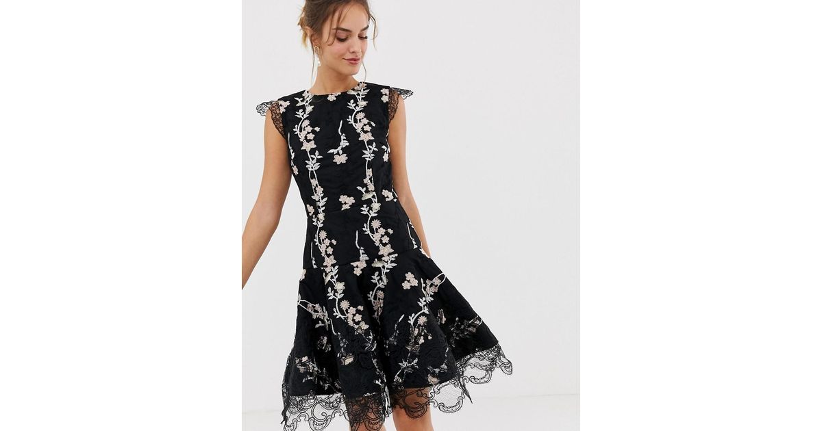 bronx and banco black lace dress
