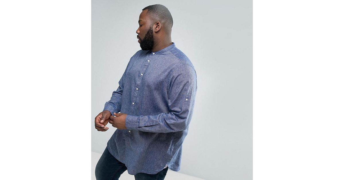 collarless dress shirt macy's