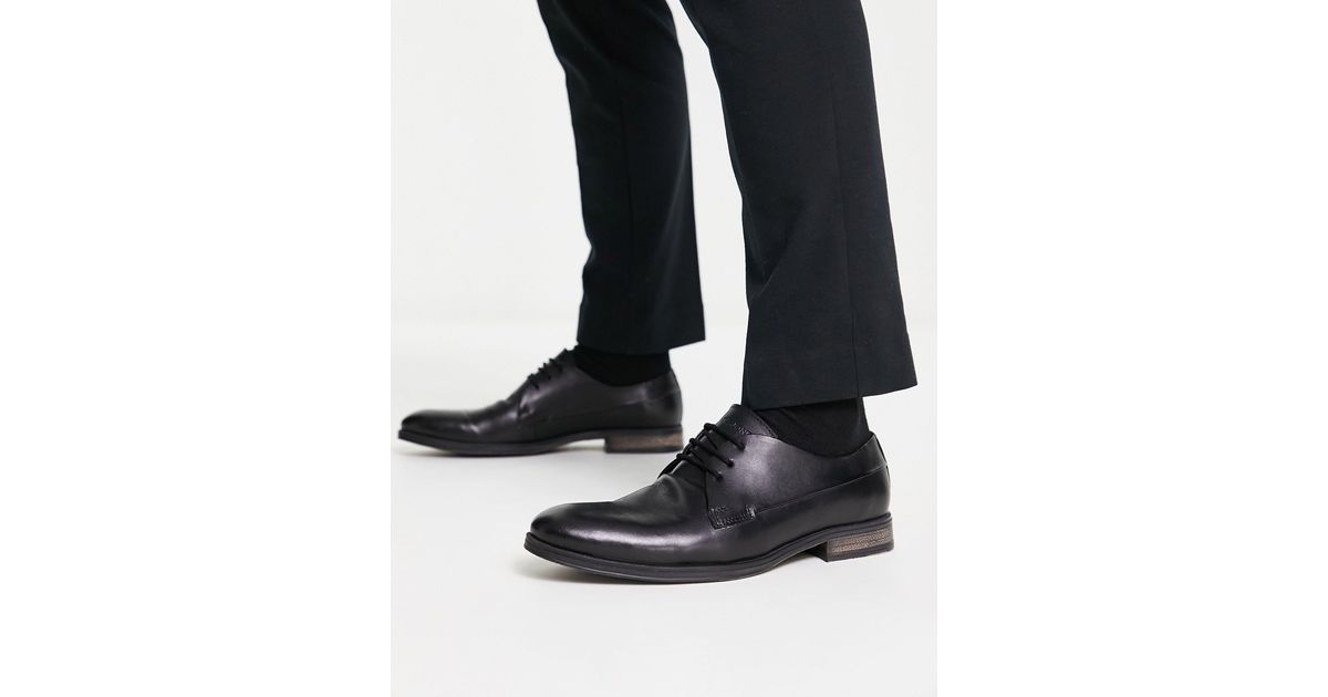 Jack & Jones Leather Derby Shoes in Black for Men | Lyst