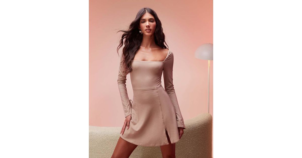 fitted lace wedding dress Amazon.com: Mizoci Women's Sexy Bodycon Square Neck Long Sleeve Ruched Club  Party Mini Dresses,Small,Black : Clothing, Shoes & Jewelry main image 1