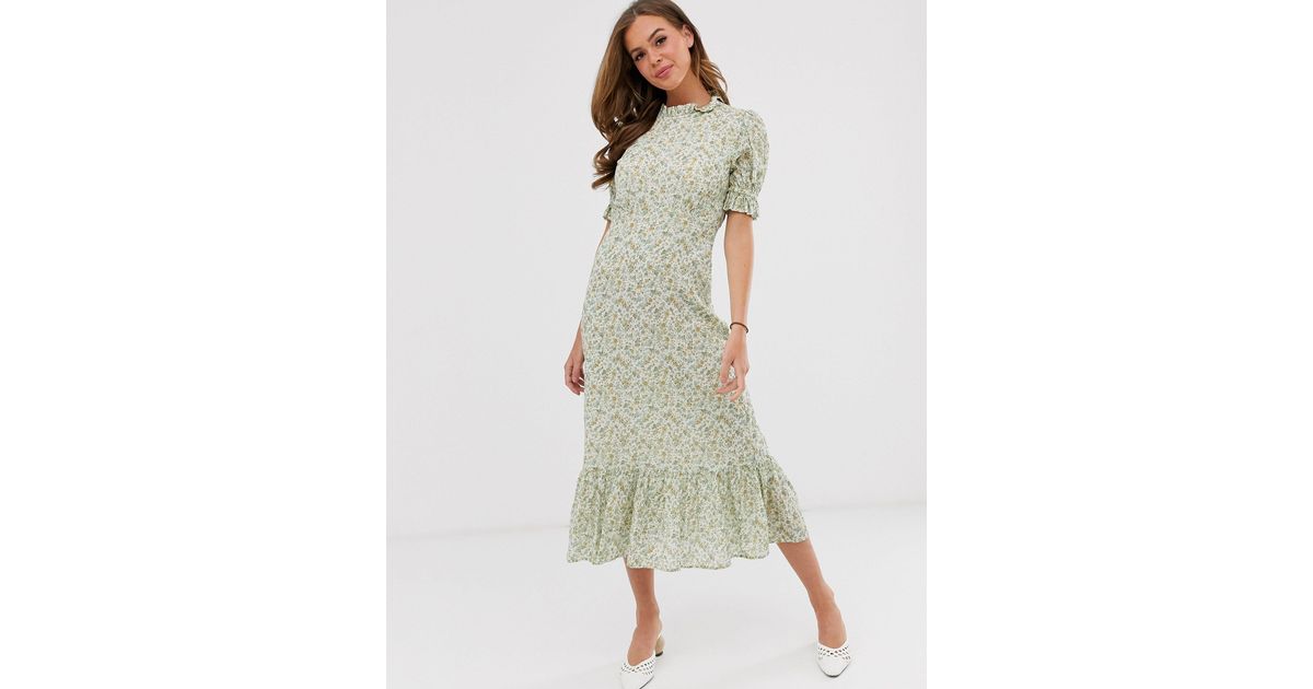 Ghost Cotton Solene Floral Frill Detail 