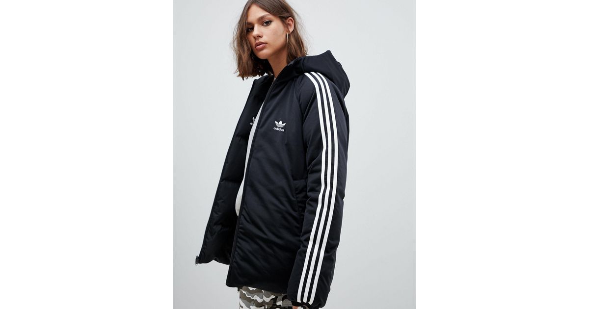 adidas 3 stripe coat