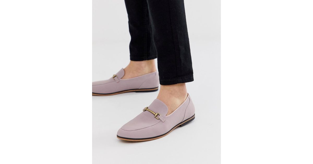 ASOS Loafers In Lilac Faux Suede in Purple for Men | Lyst