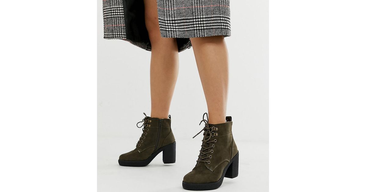 khaki boots new look