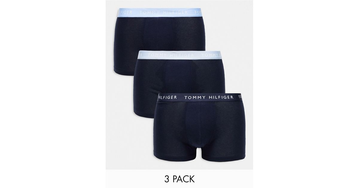 Tommy Hilfiger 3-pack Trunks in Blue for Men