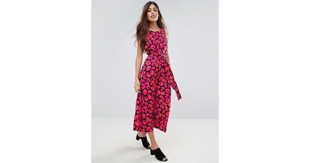 warehouse magenta jumpsuit