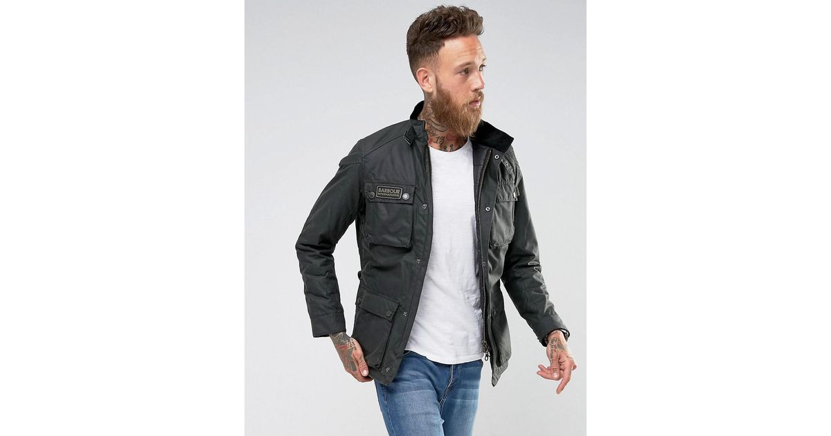 Barbour International Blackwell Wax Jacket In Sage Online Sale, UP TO 69%  OFF