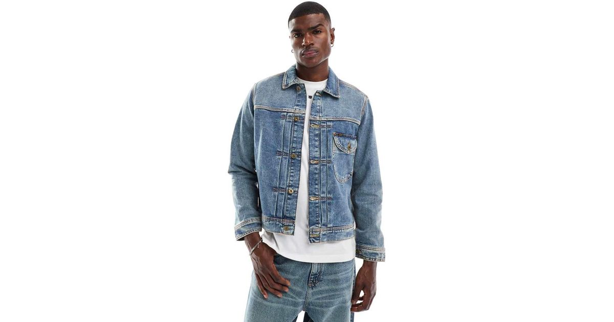 Lee Jeans Cowboy Denim Jacket Relaxed Fit in Blue for Men | Lyst UK