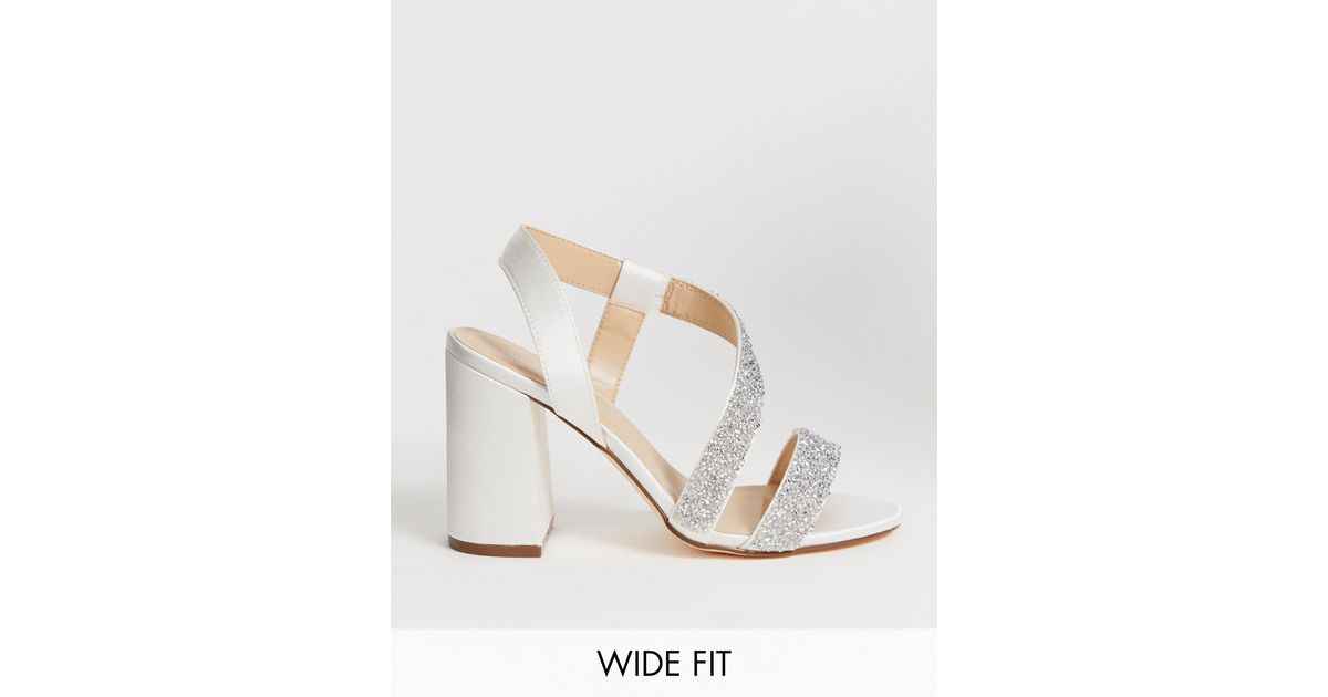 wide fit bridal shoes block heel